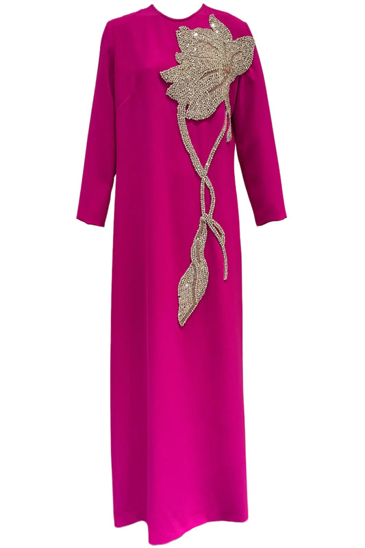 ELEA CREPE CRYSTAL GOWN