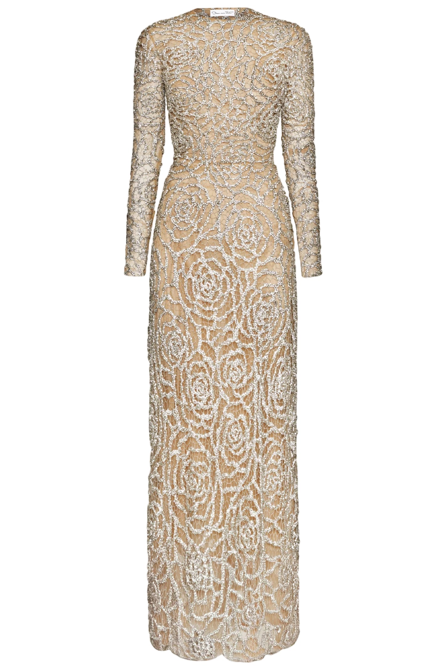 ENGLISH ROSE CRYSTAL EMBROIDERED GOWN