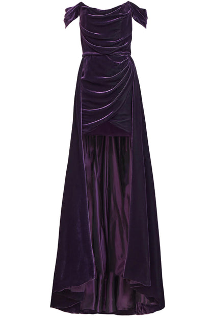 EVERLEE SILK VELVET GOWN