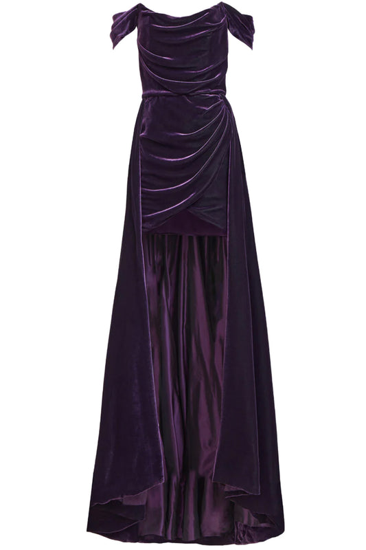 EVERLEE SILK VELVET GOWN