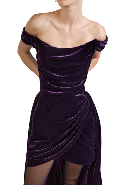 EVERLEE SILK VELVET GOWN