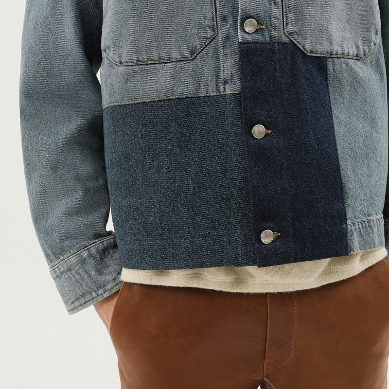 Denim jacket with patches