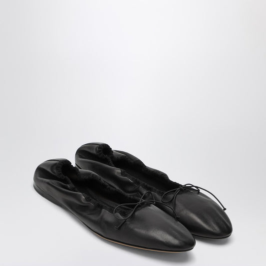 Black Leather Awar Ballerina