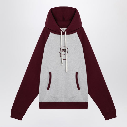 Light Grey/burgundy Hoodie