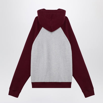 Light Grey/burgundy Hoodie