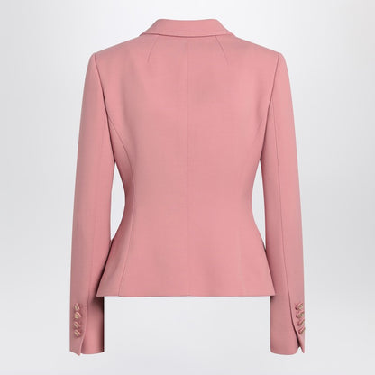 Single-breasted Pink Wool Jacket