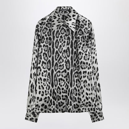 Leopard Print Silk Shirt