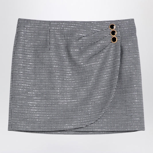 Black Wool Mini Skirt With Darts