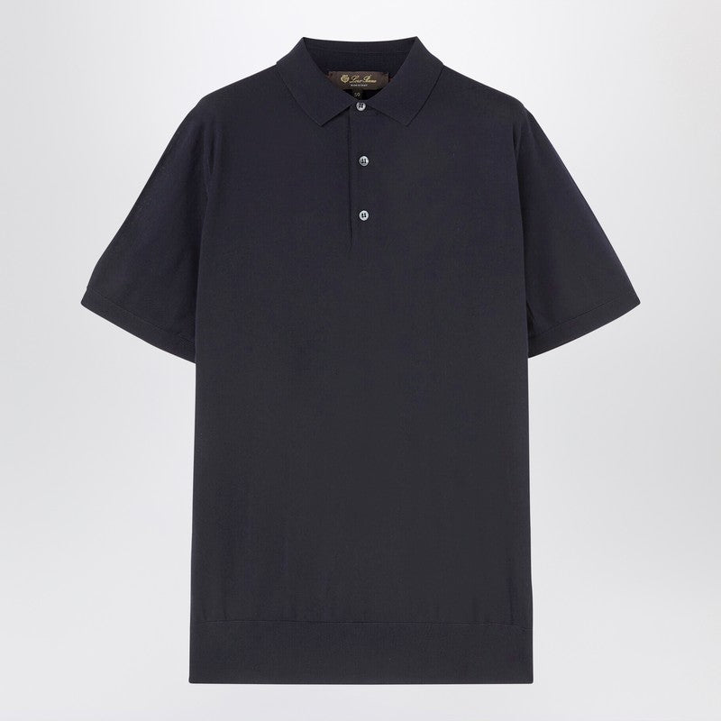 Polo in Wish&reg; wool yarn blue