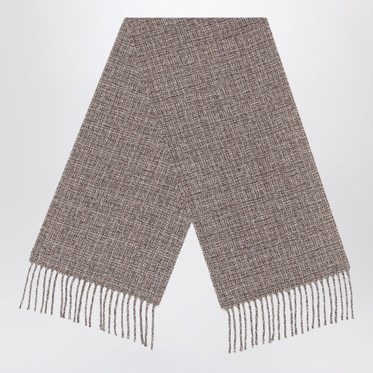 Moulin Scarf In Brown Tweed