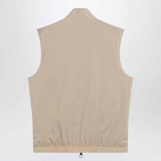 Zip-up vest in sand/tundra