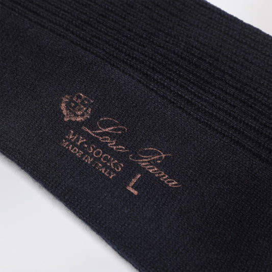 Navy blue socks in baby cashmere