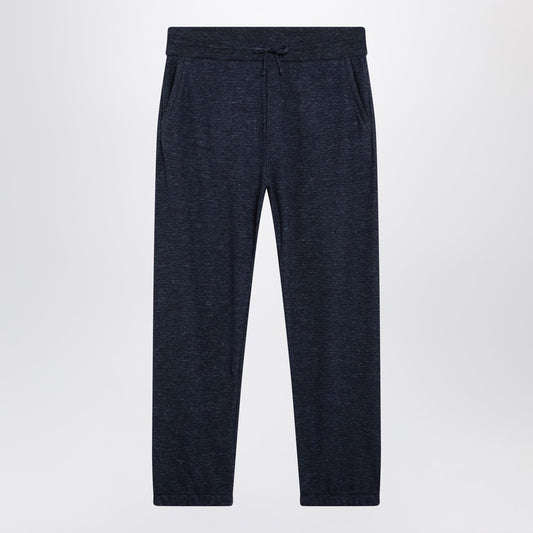 Gokarna blue mélange wool-blend trousers