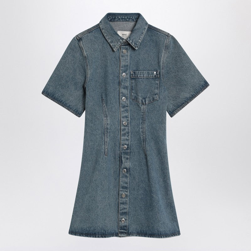Mini Dress Ami De Coeur In Denim