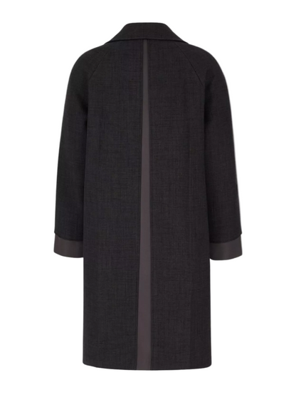 LONG SLEEVE COAT NOTCHED LAPELS