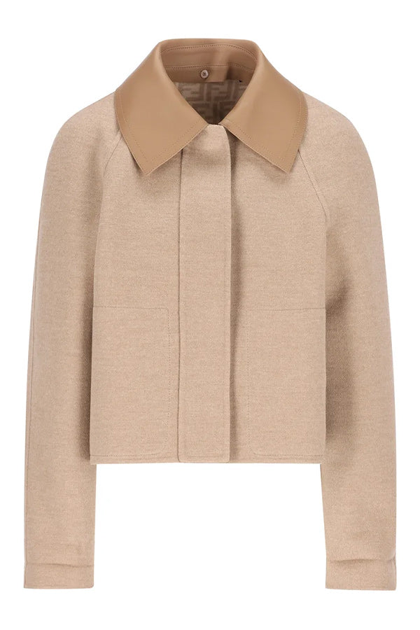 Cropped Wool Blouson Jacket