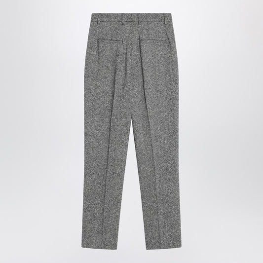 Wool-blend dotted trousers