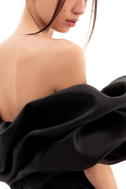 FITTED OFF SHOULDER GOWN