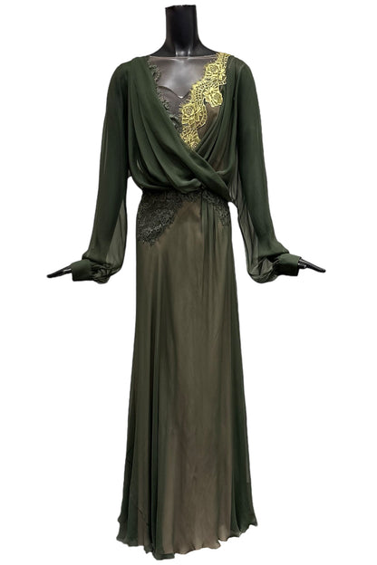 FLOOR LENGTH SILK DRESS