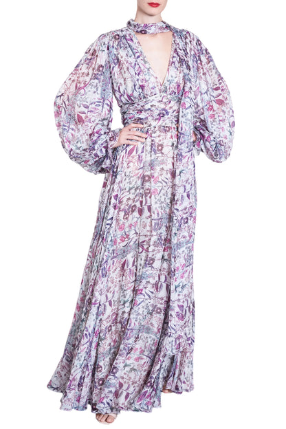 FLORAL SILK DRESS