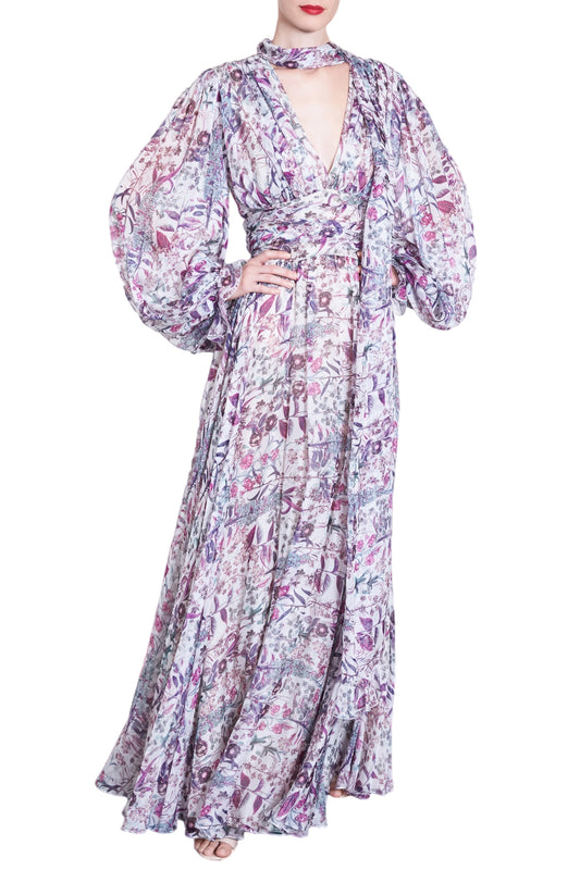 FLORAL SILK DRESS
