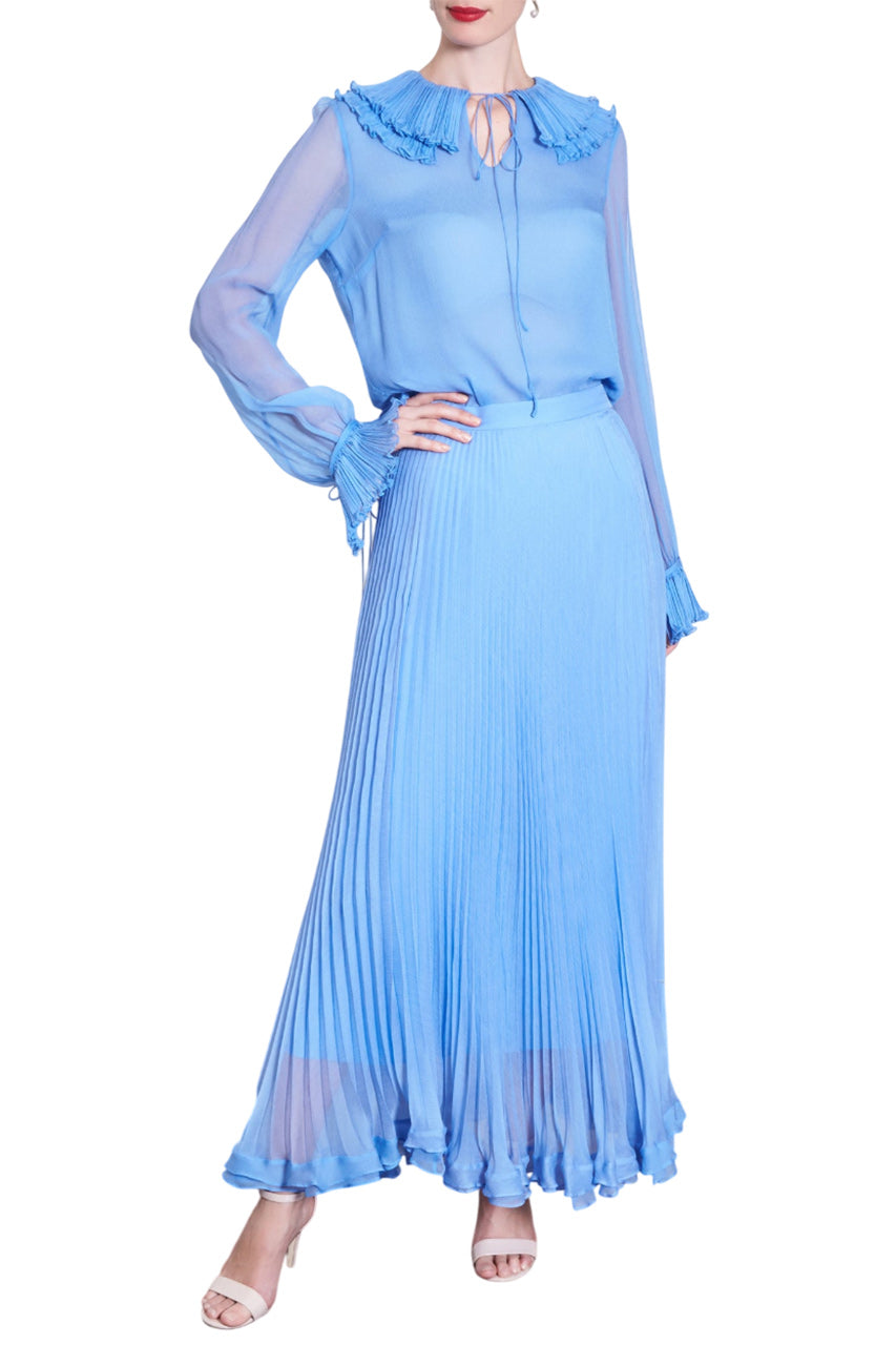 FRILLED CHIFFON BLOUSE