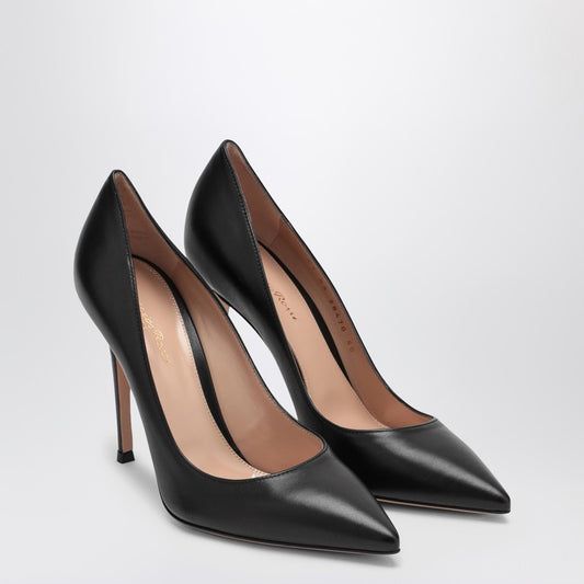 Black Leather Pumps