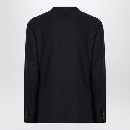 Blue Checked Double Breasted Jacket