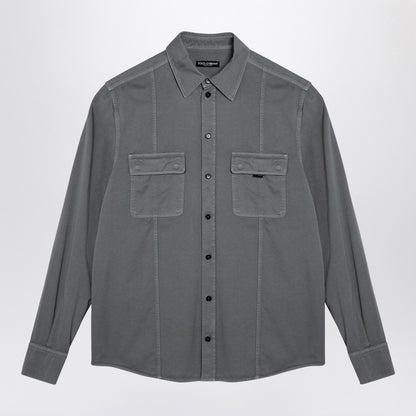 Grey Cotton Over Shirt