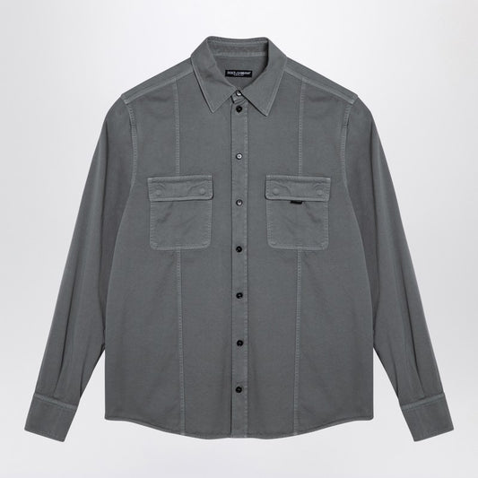 Grey Cotton Over Shirt