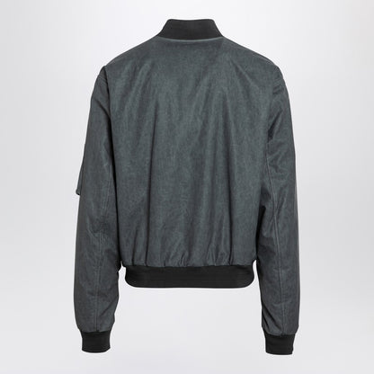 Light Grey Linen Bomber Jacket