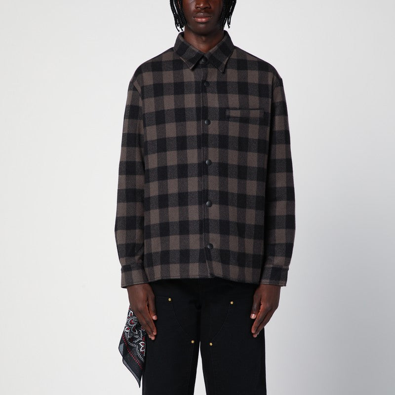 Check Pattern Wool And Cashmere Overshirt