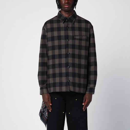 Check Pattern Wool And Cashmere Overshirt