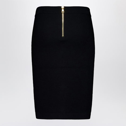 Black tweed pencil skirt