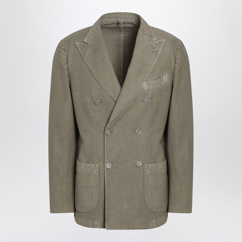 Double-breasted Sage Green Jacket