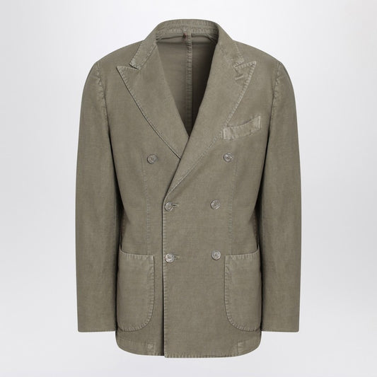 Double-breasted Sage Green Jacket