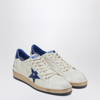 White/metallic Blue Ballstar Sneakers