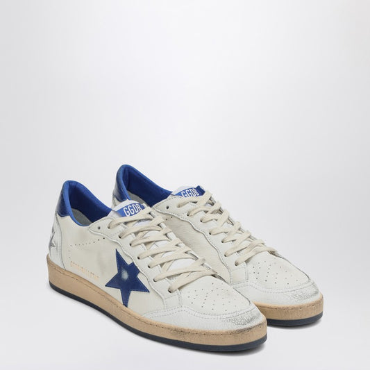 White/metallic Blue Ballstar Sneakers