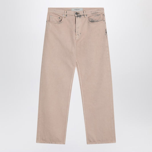 Dyed-effect Pink Denim Jeans