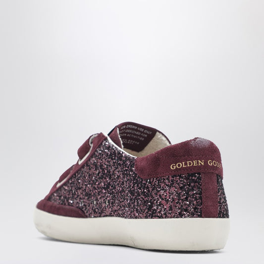 Old School sneakers in burgundy glitter