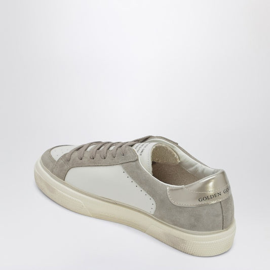 White/taupe May sneakers with glitter star