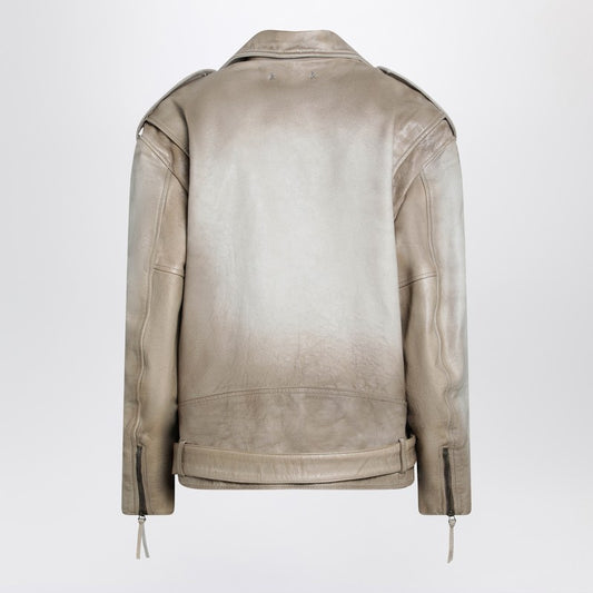 Beige leather Phoebe jacket