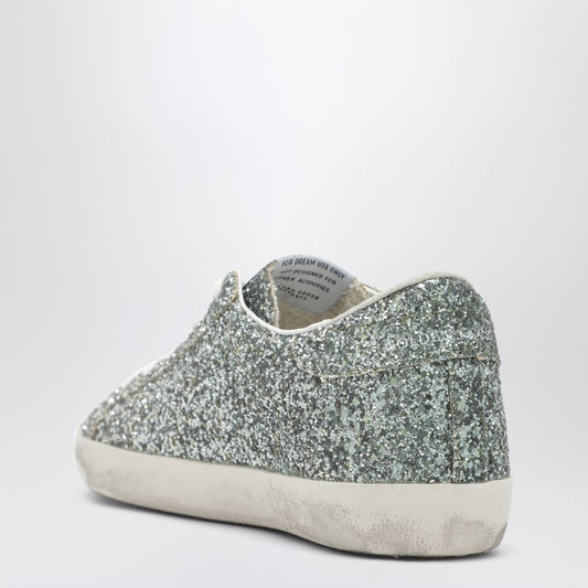 Super-Star sneakers in silver glitter with dégradé effect
