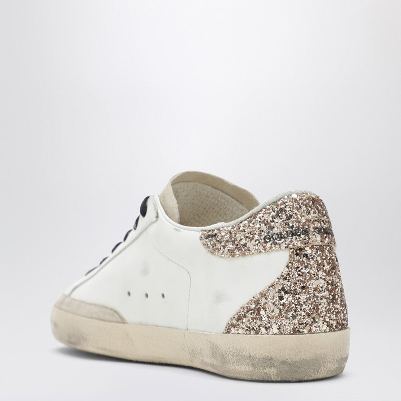 White/silver/gold Super-Star sneaker