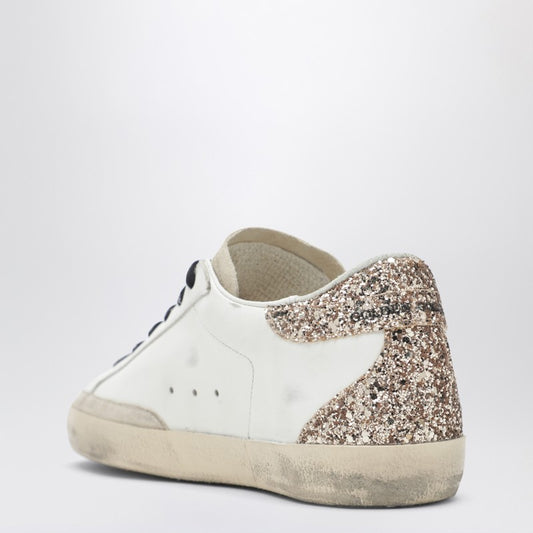 White/silver/gold Super-Star sneaker