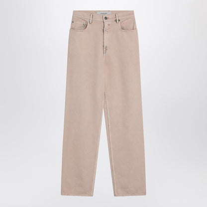 Dyed-effect Pink Denim Jeans
