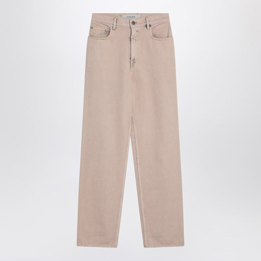 Dyed-effect Pink Denim Jeans