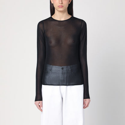 Black Semi-transparent Sweater