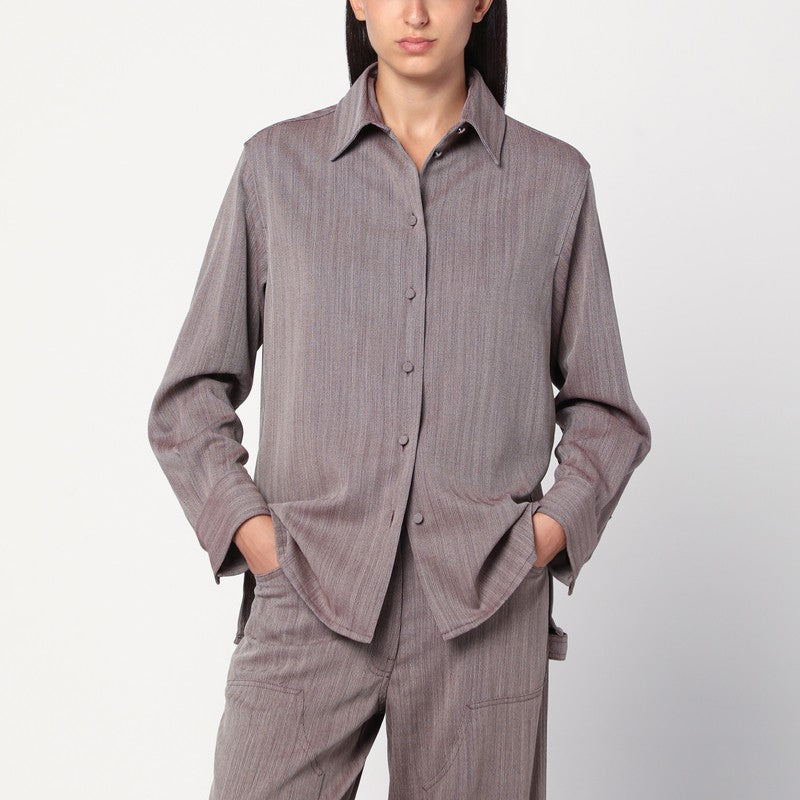 Garnet shirt in chevron wool blend