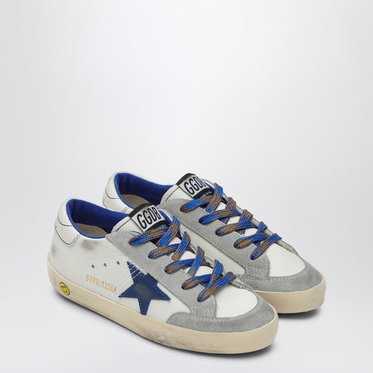 Super-Star Sneaker In Blue Leather And Ice Suede